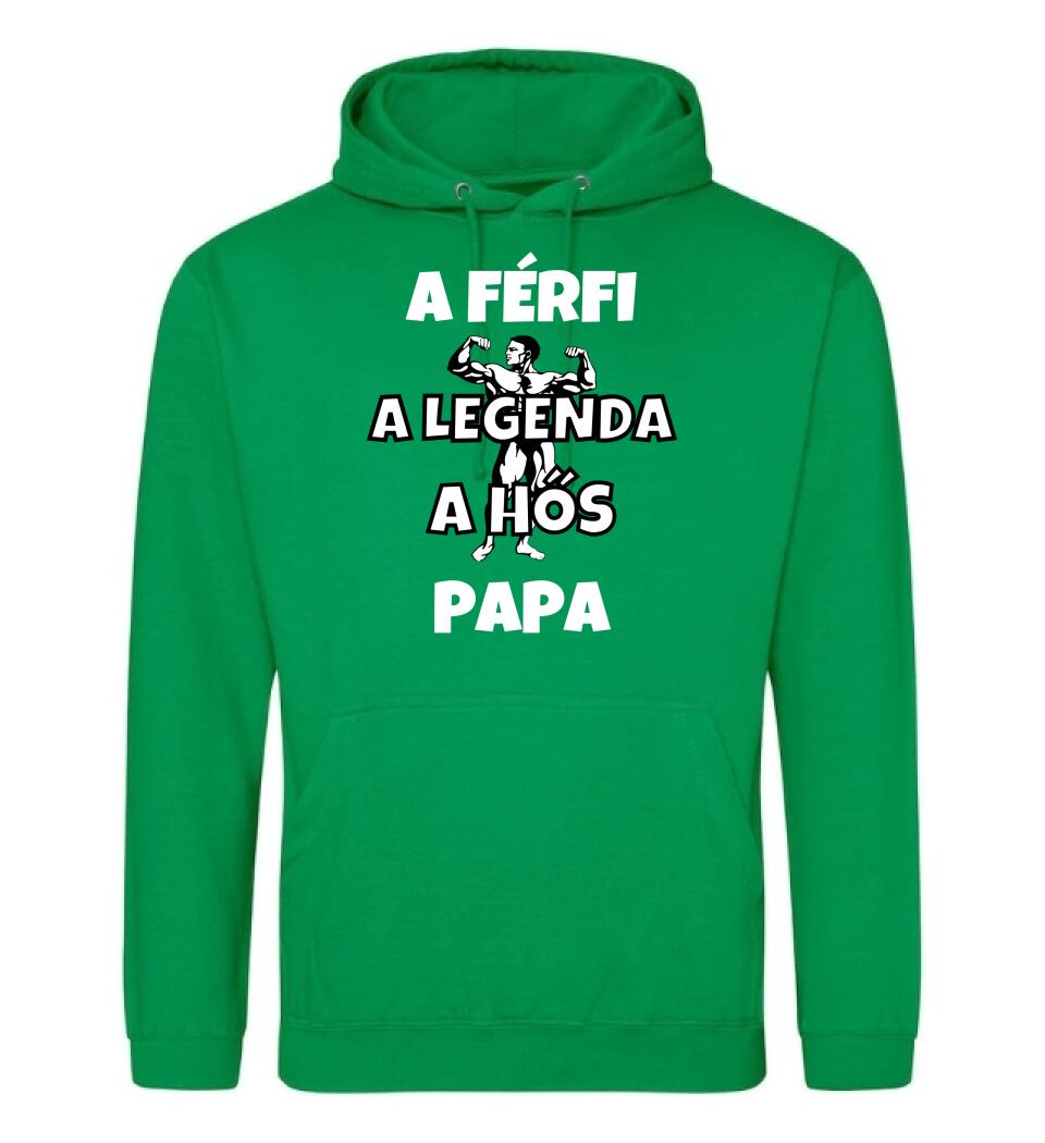 Férfi, legenda, hős, papa póló