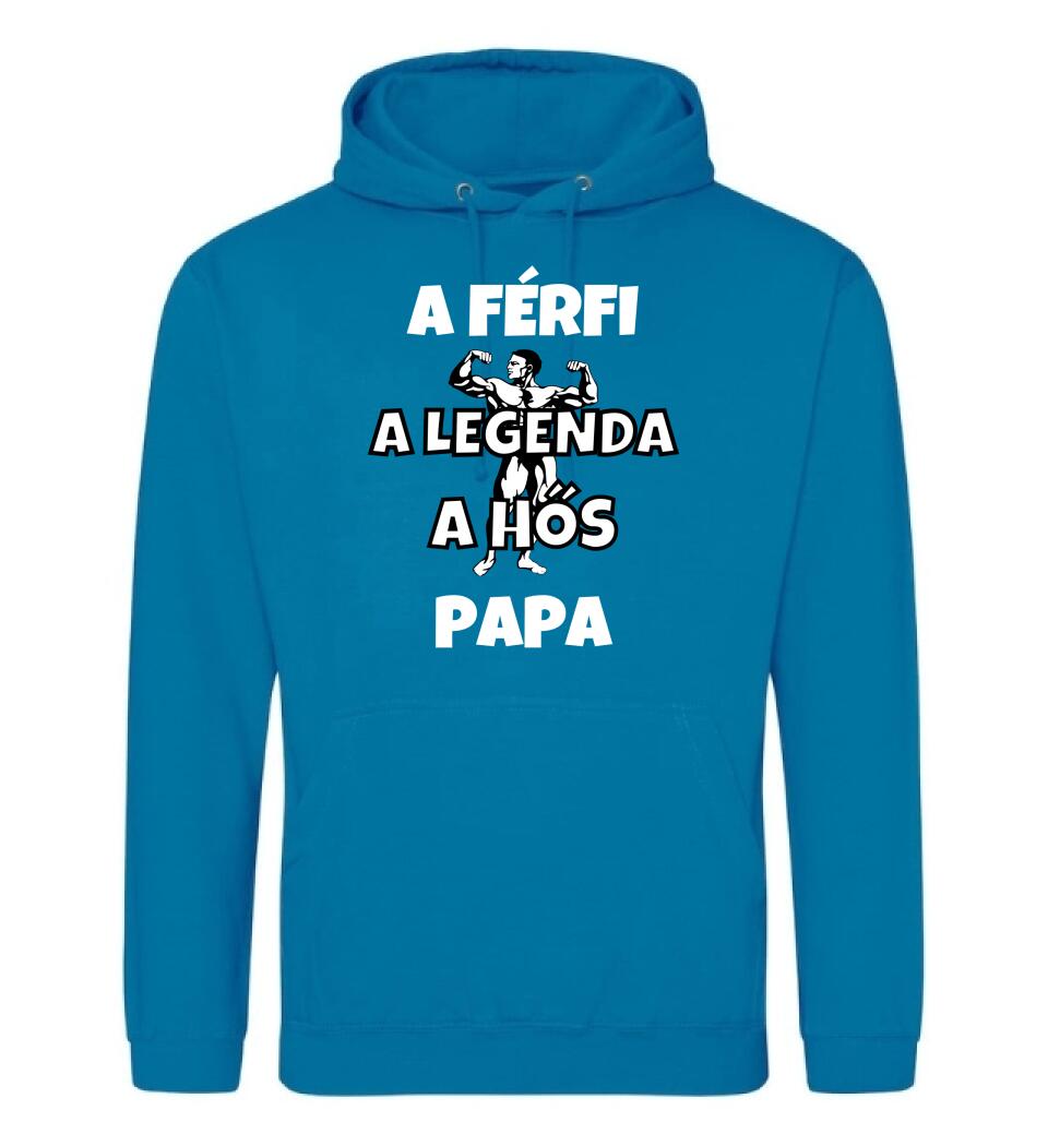 Férfi, legenda, hős, papa póló