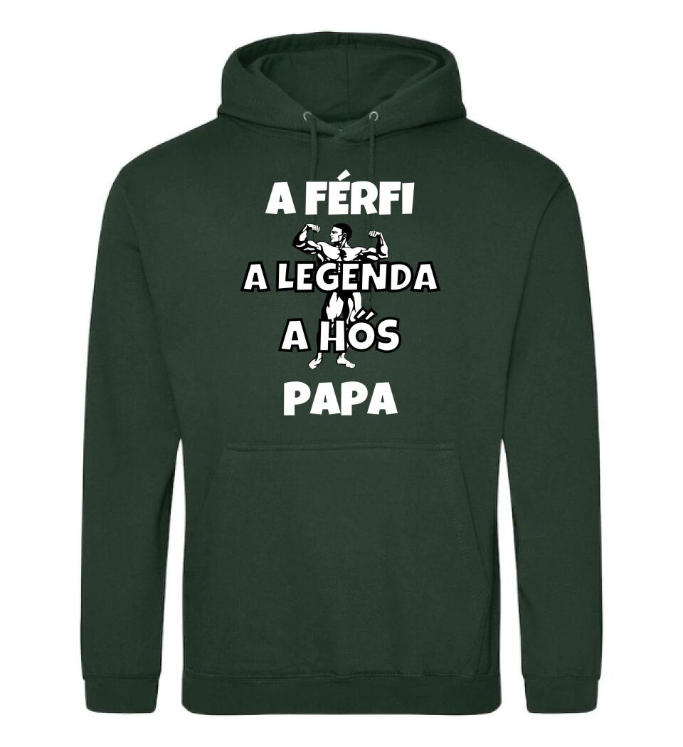 Férfi, legenda, hős, papa póló