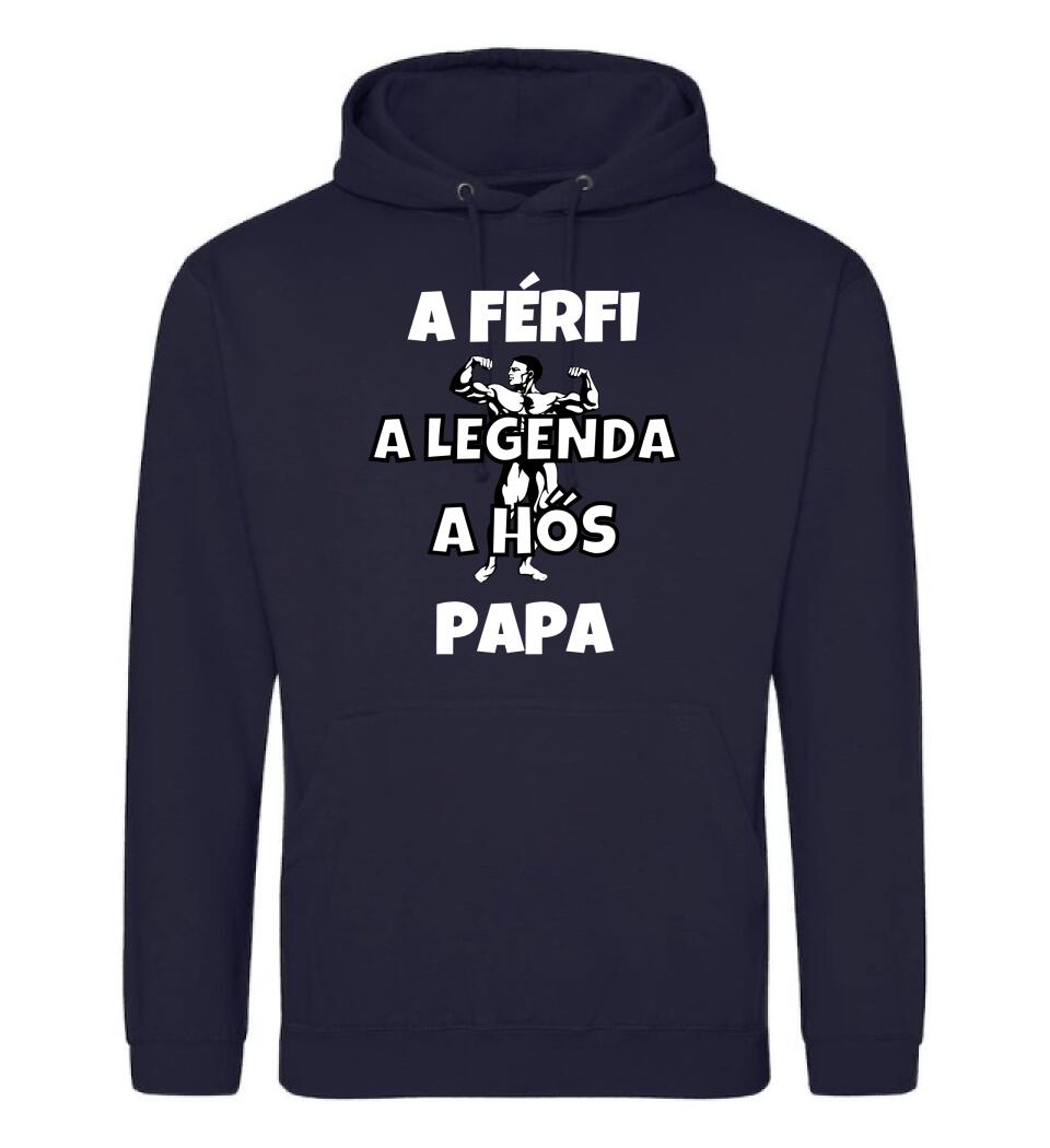 Férfi, legenda, hős, papa póló
