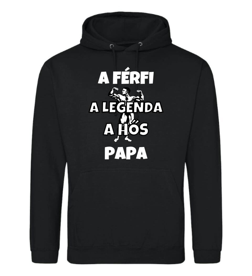 Férfi, legenda, hős, papa póló