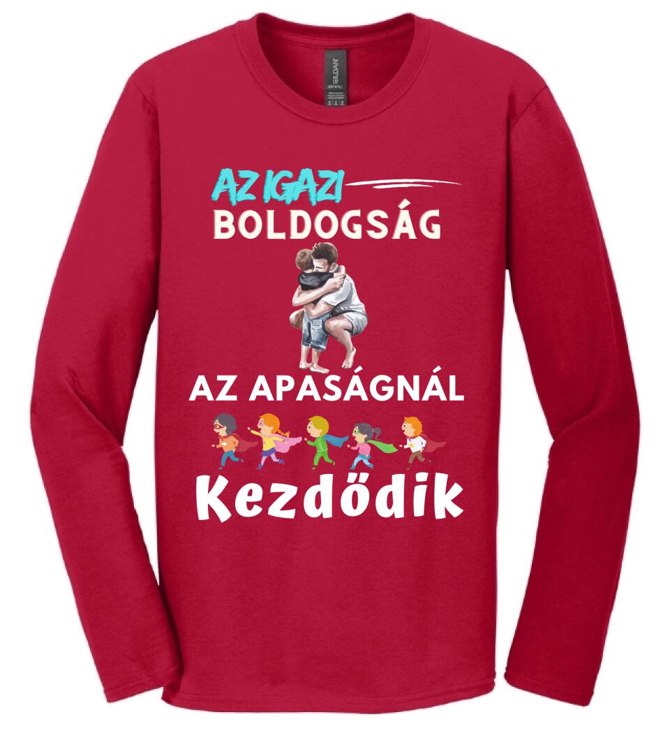 Igazi boldogság apa fia póló