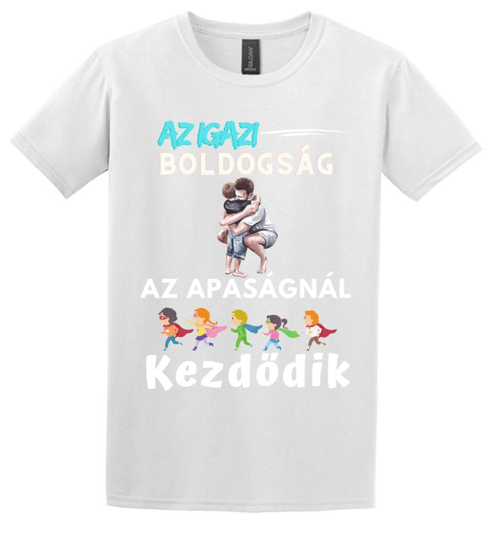 Igazi boldogság apa fia póló