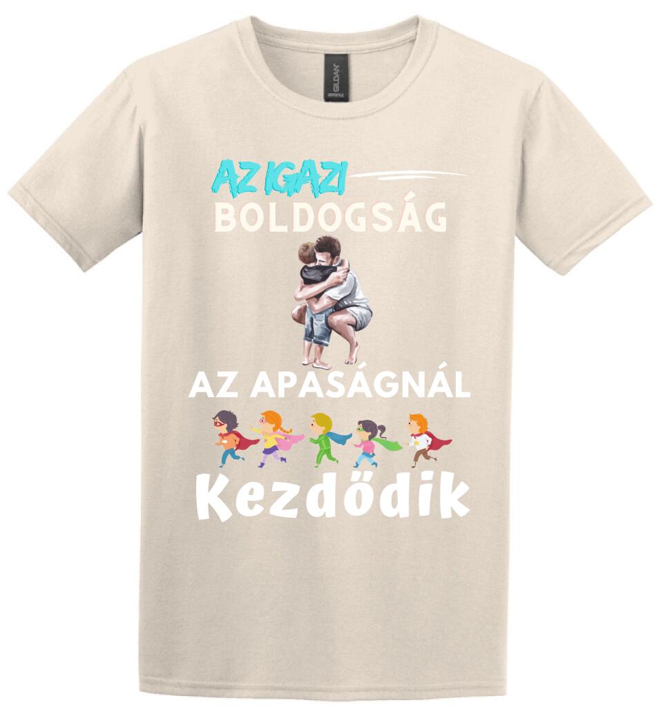 Igazi boldogság apa fia póló