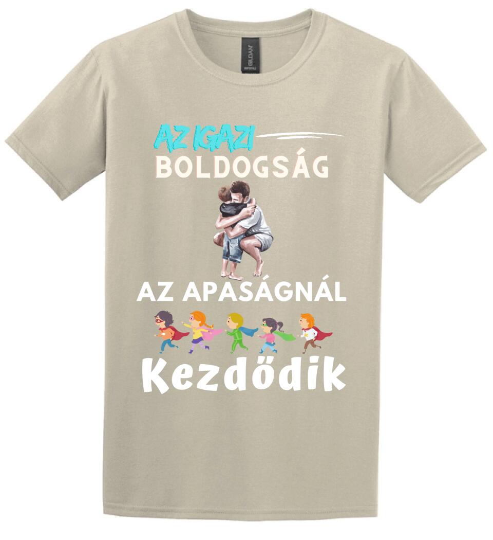 Igazi boldogság apa fia póló
