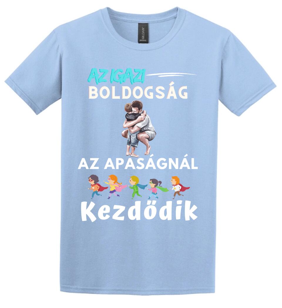 Igazi boldogság apa fia póló