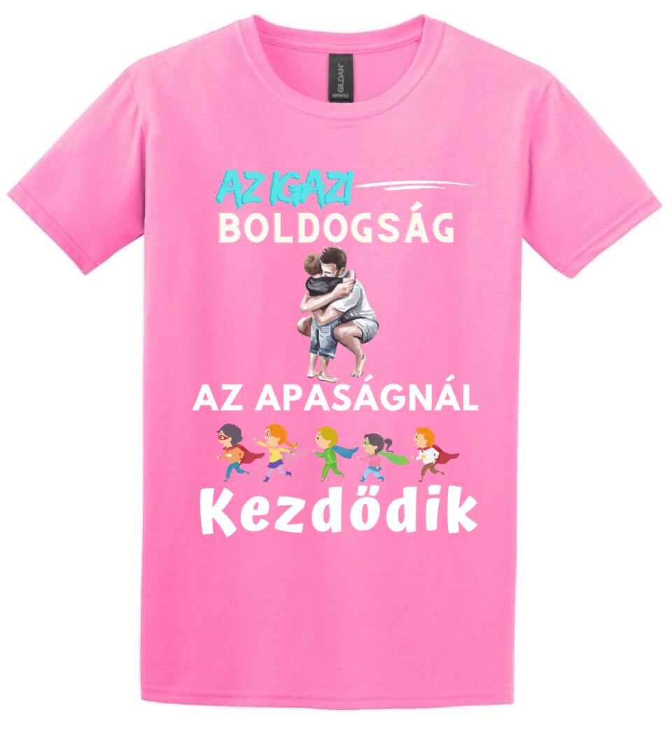 Igazi boldogság apa fia póló