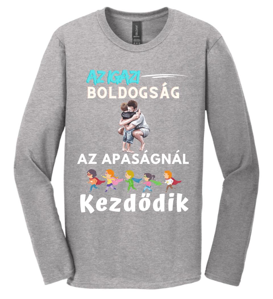 Igazi boldogság apa fia póló