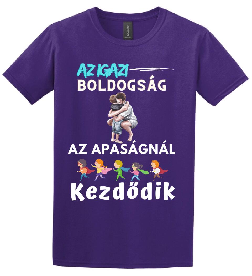 Igazi boldogság apa fia póló