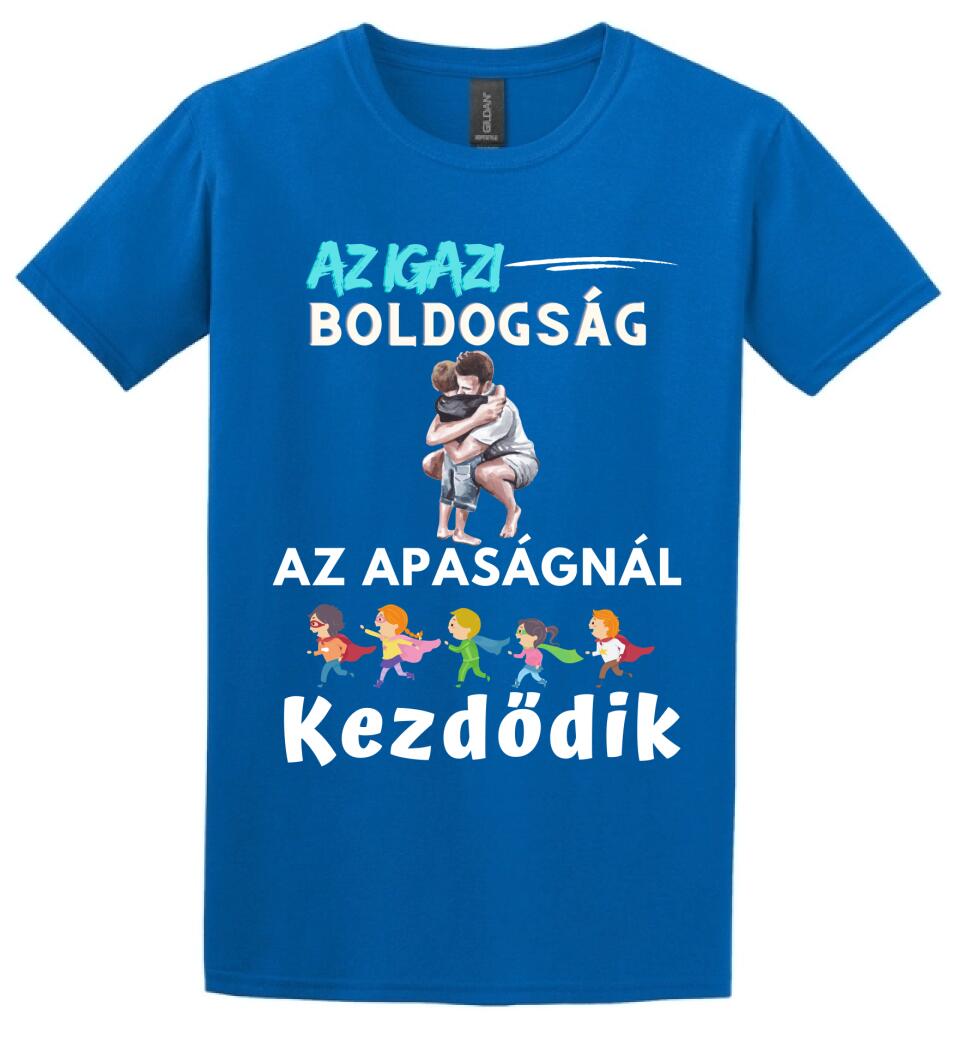 Igazi boldogság apa fia póló