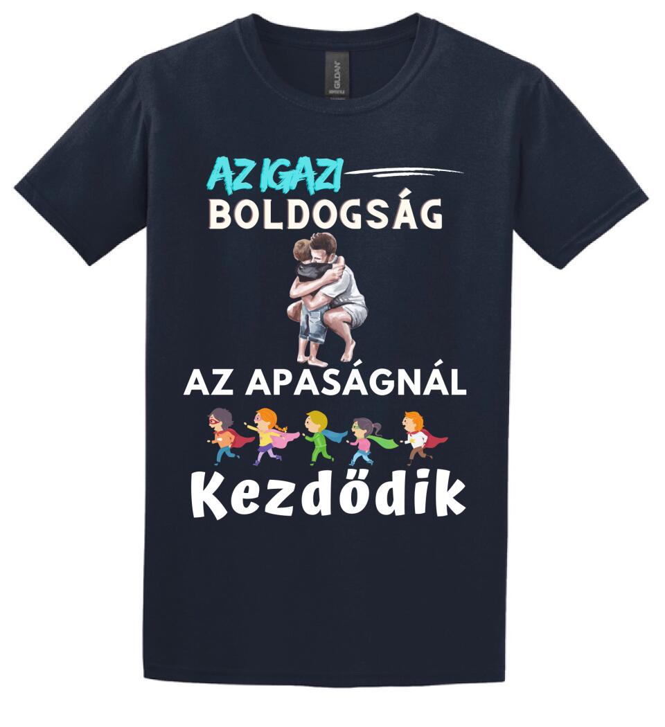 Igazi boldogság apa fia póló