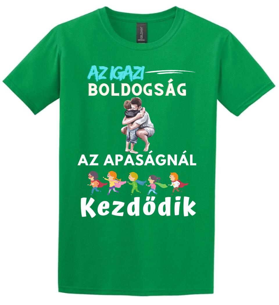 Igazi boldogság apa fia póló