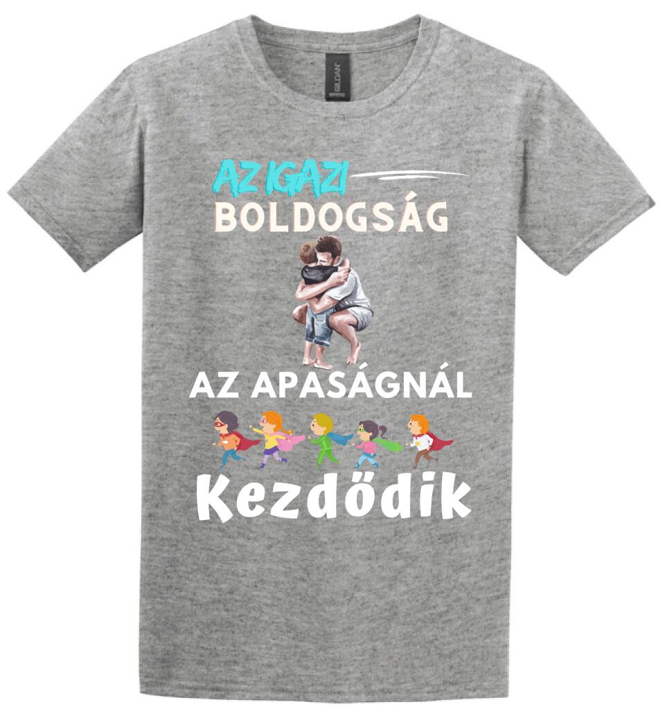 Igazi boldogság apa fia póló