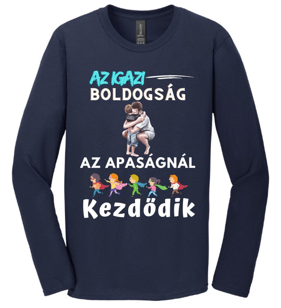 Igazi boldogság apa fia póló