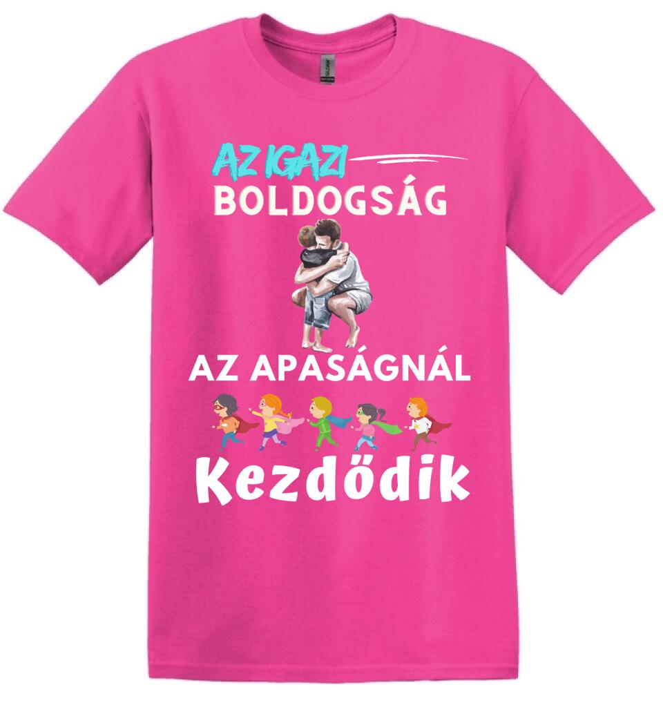 Igazi boldogság apa fia póló