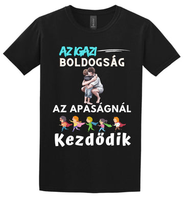 Igazi boldogság apa fia póló