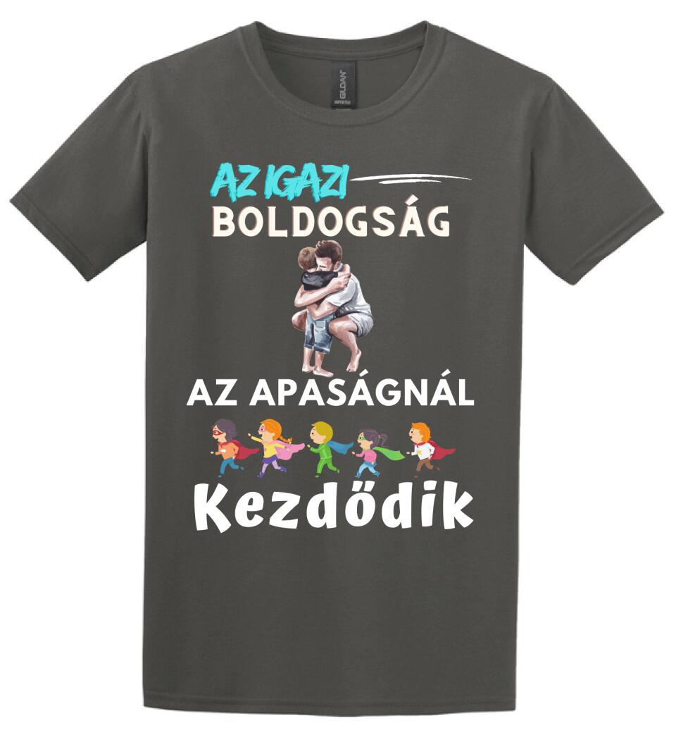 Igazi boldogság apa fia póló