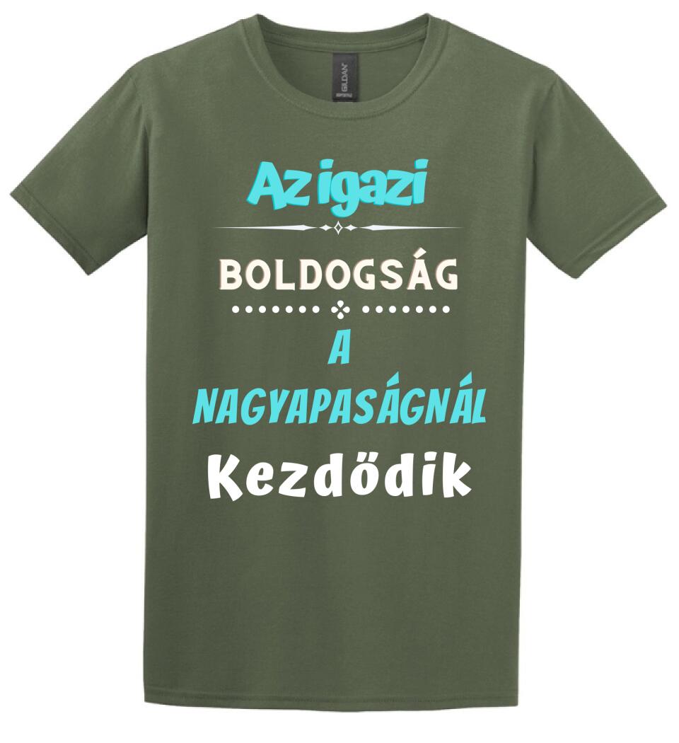 Igazi boldogság nagypapa póló