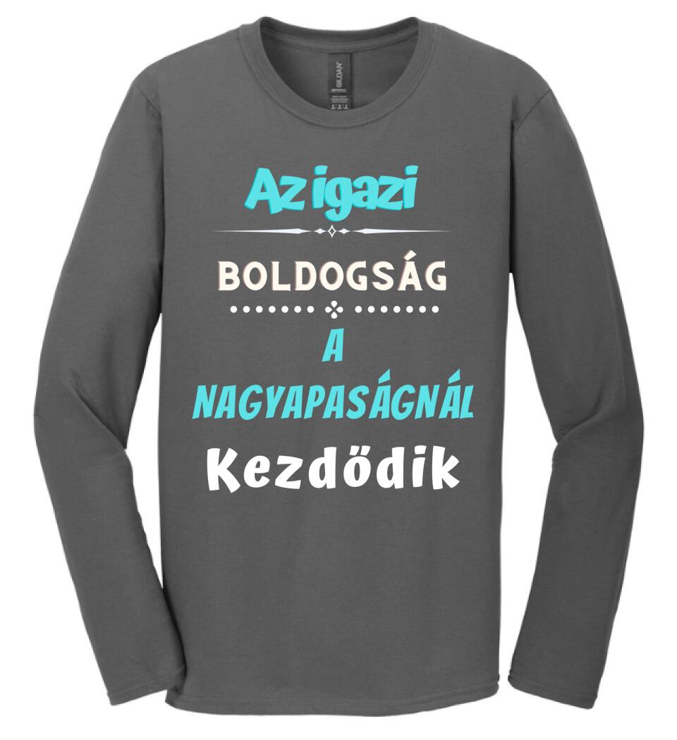 Igazi boldogság nagypapa póló