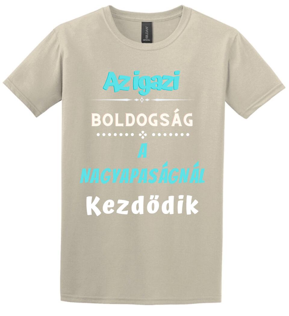Igazi boldogság nagypapa póló