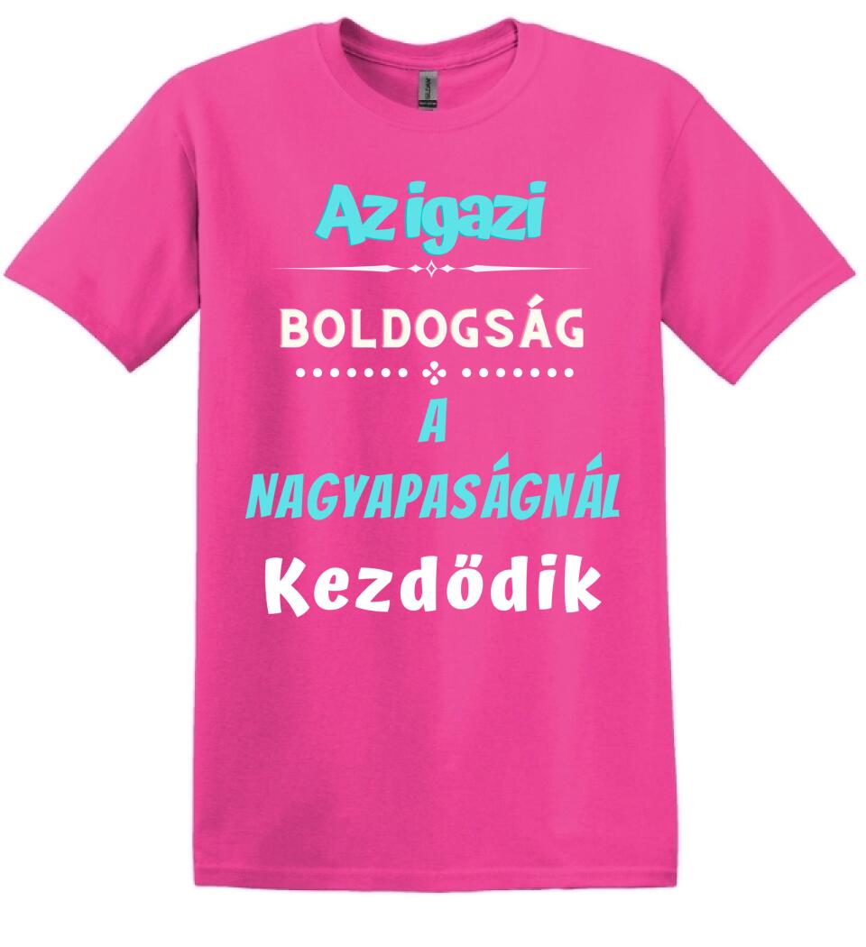 Igazi boldogság nagypapa póló