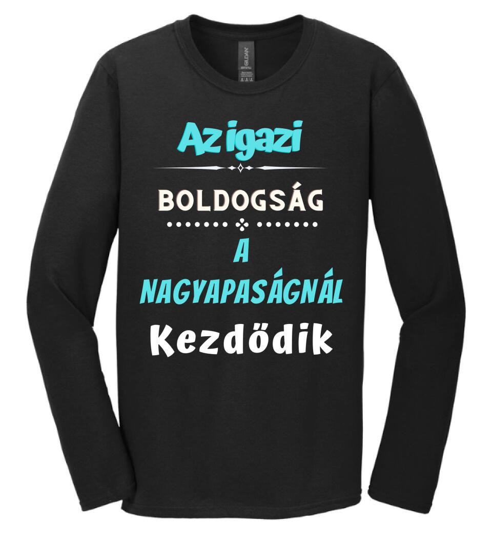 Igazi boldogság nagypapa póló