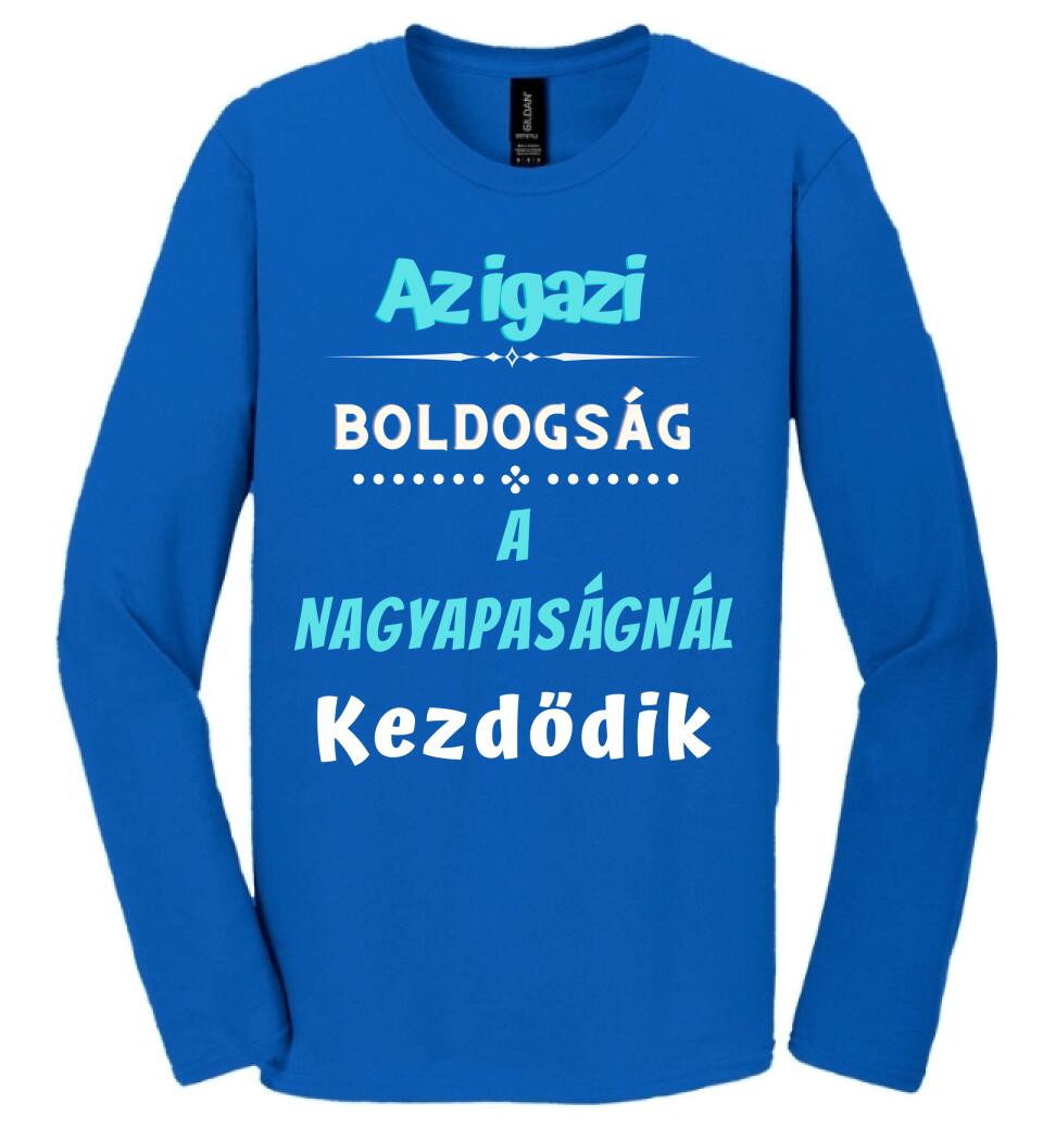 Igazi boldogság nagypapa póló