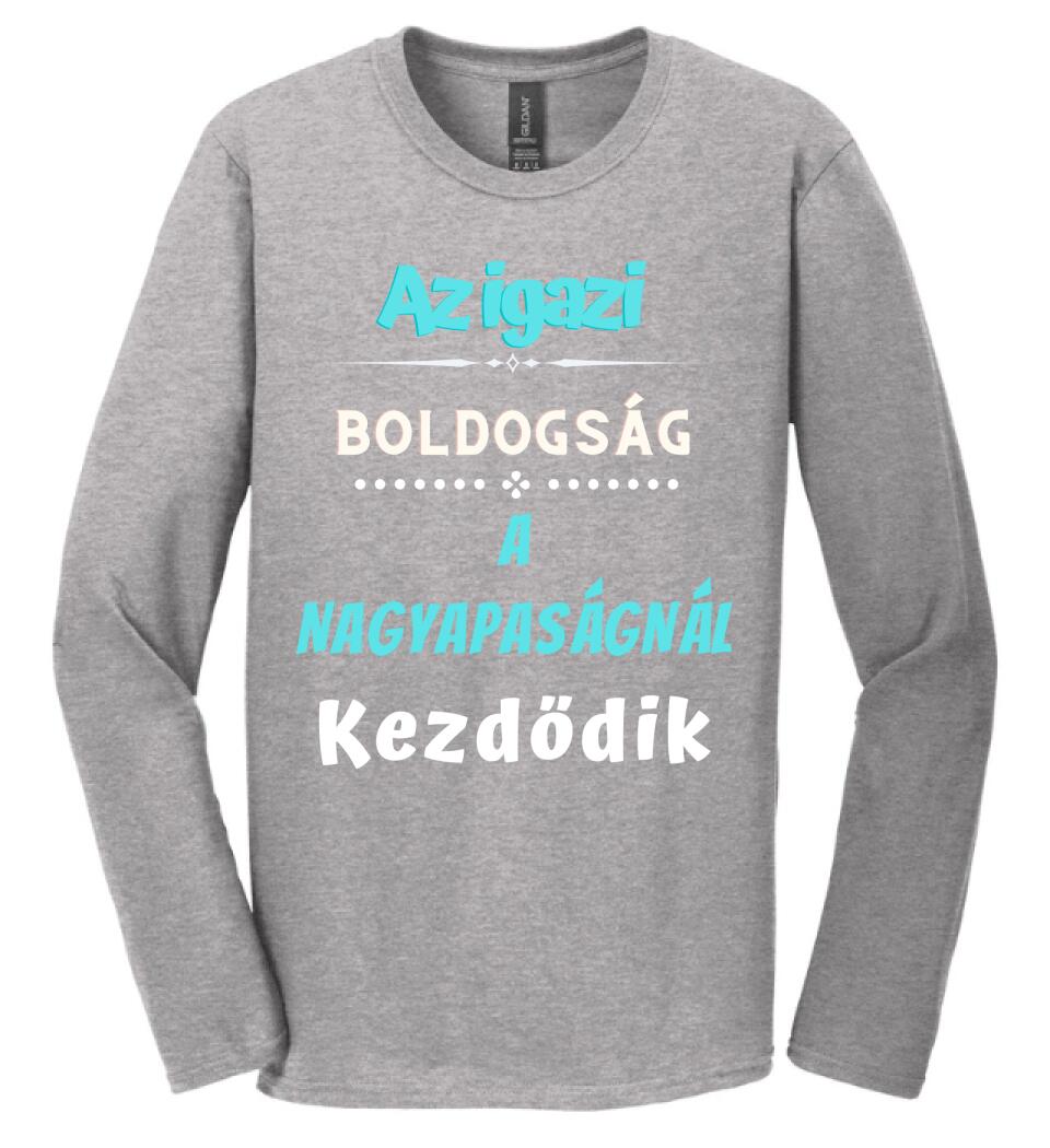 Igazi boldogság nagypapa póló