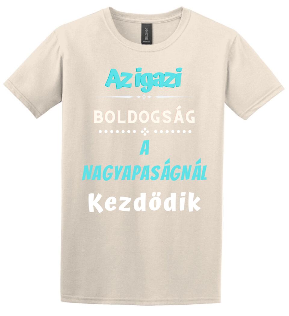 Igazi boldogság nagypapa póló