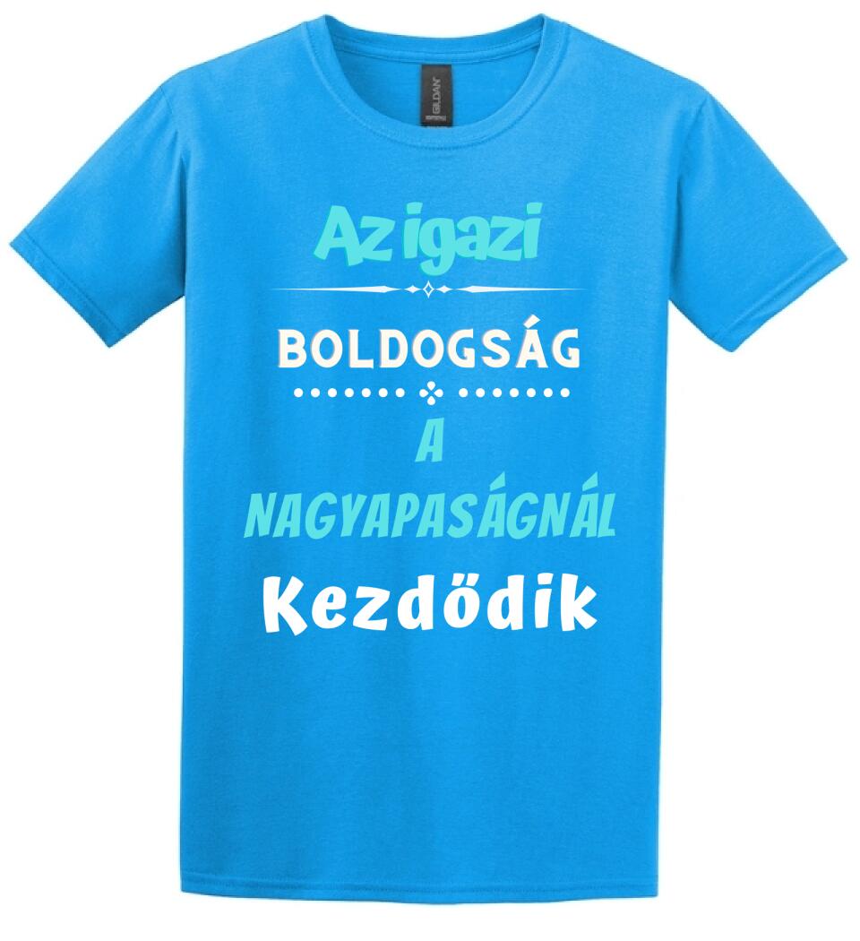 Igazi boldogság nagypapa póló