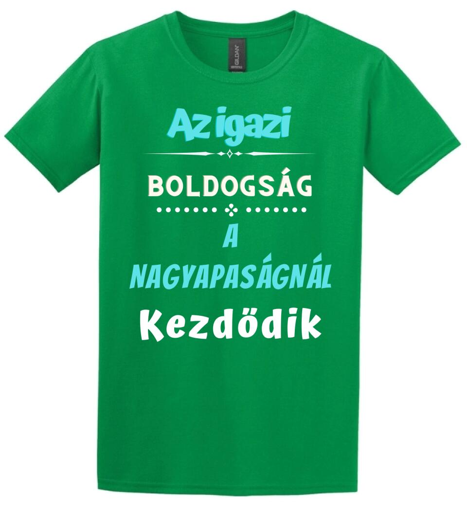 Igazi boldogság nagypapa póló