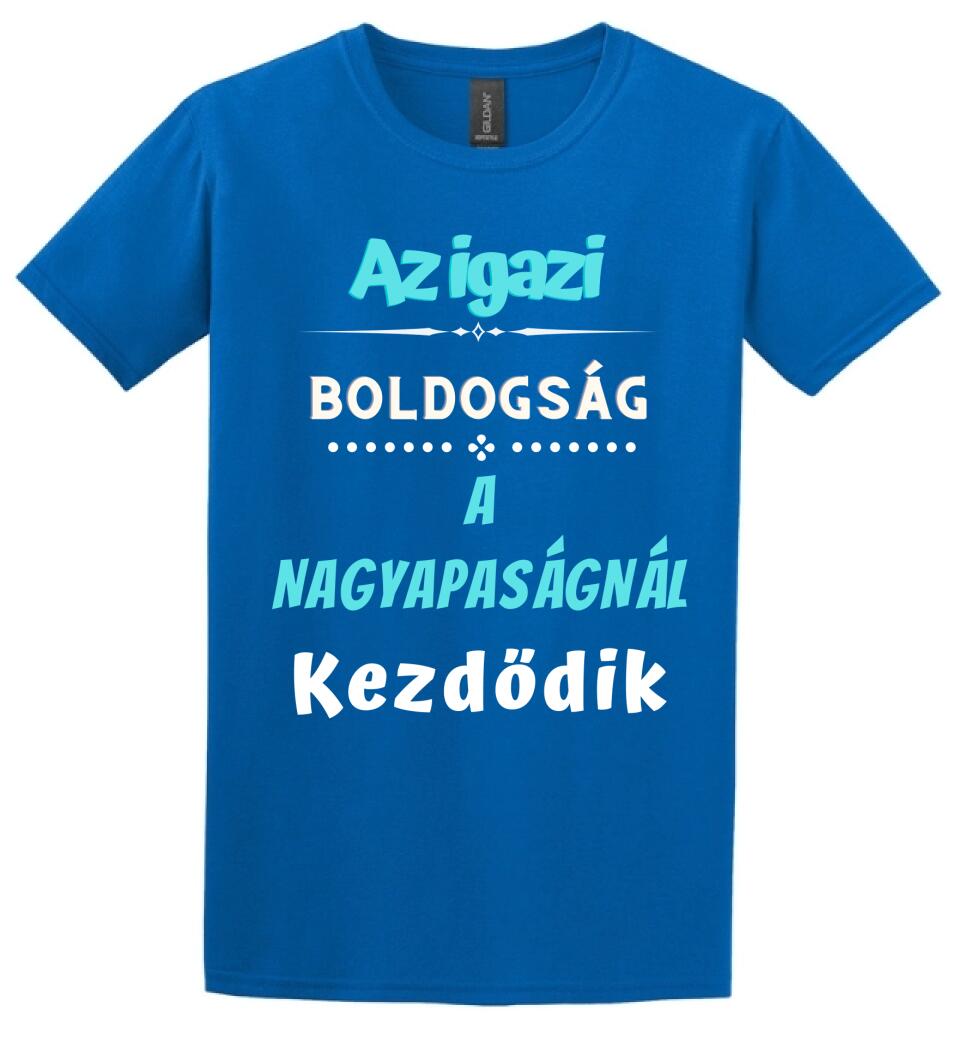 Igazi boldogság nagypapa póló