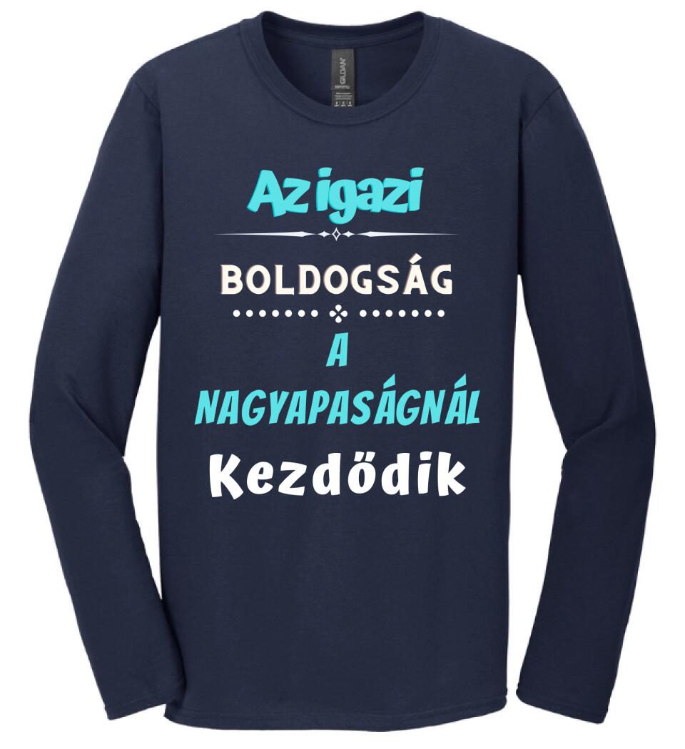 Igazi boldogság nagypapa póló