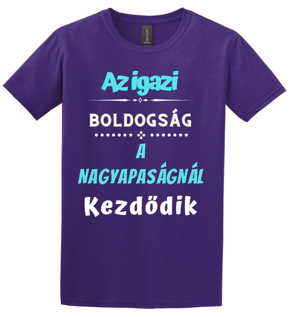 Igazi boldogság nagypapa póló