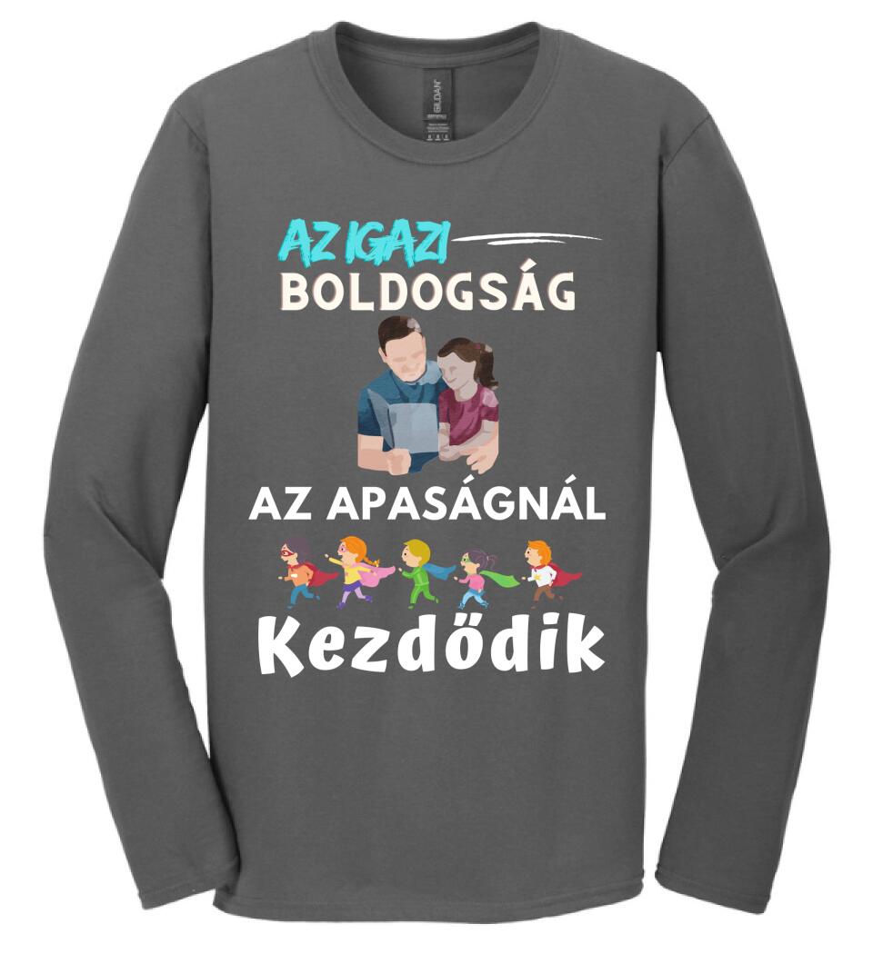Igazi boldogság apa lánya póló