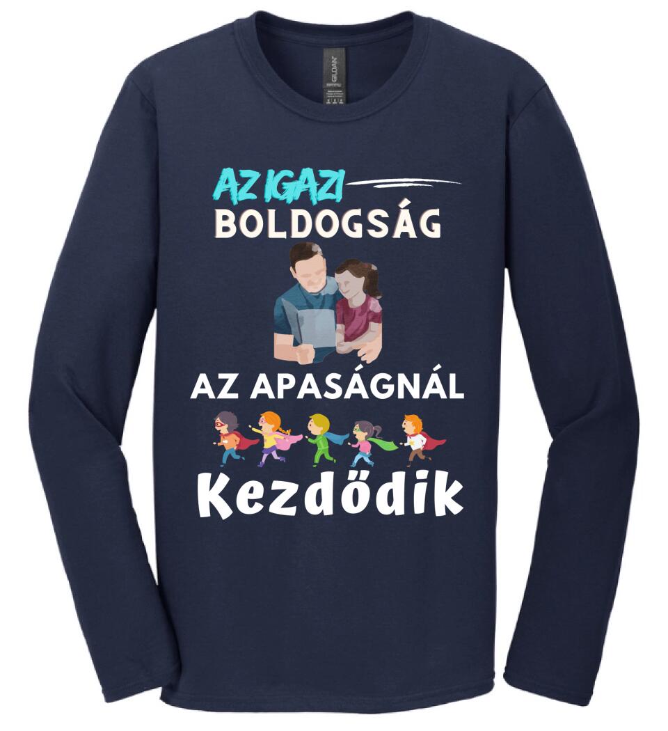 Igazi boldogság apa lánya póló