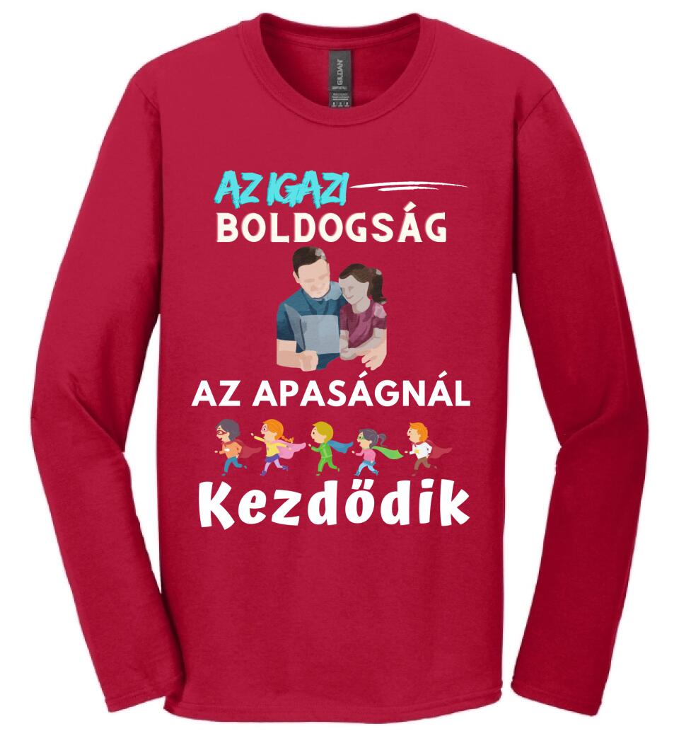 Igazi boldogság apa lánya póló