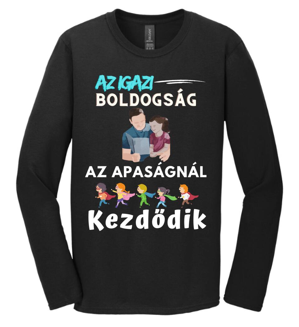 Igazi boldogság apa lánya póló