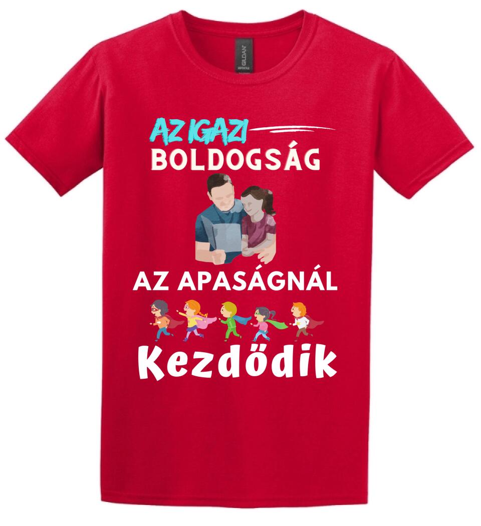 Igazi boldogság apa lánya póló