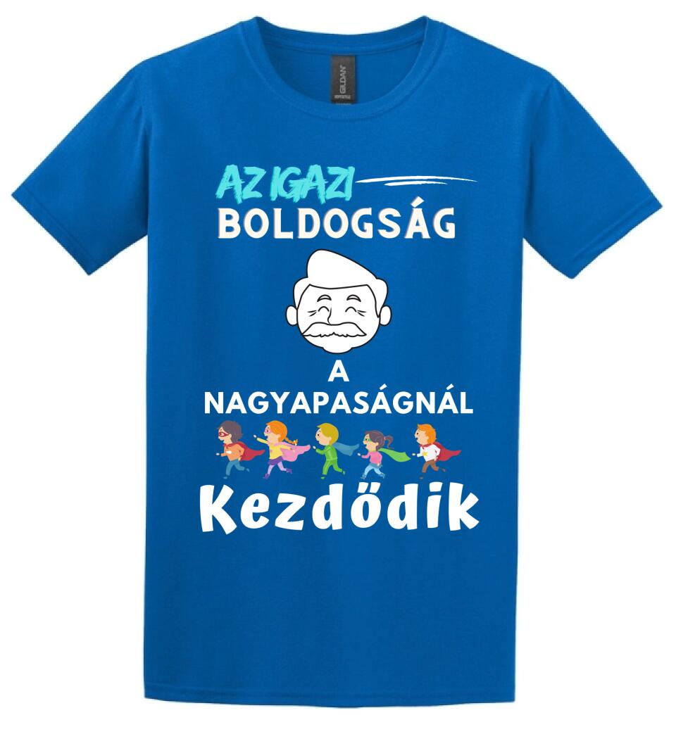 Igazi boldogság nagypapa2 póló
