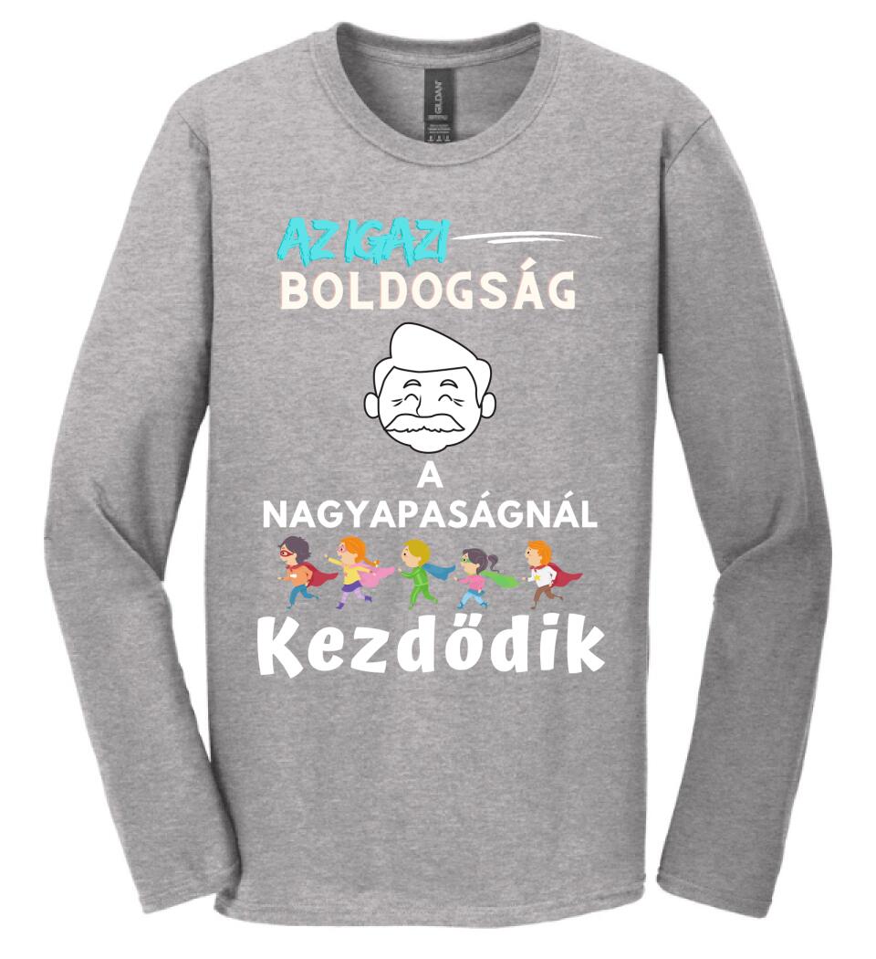 Igazi boldogság nagypapa2 póló