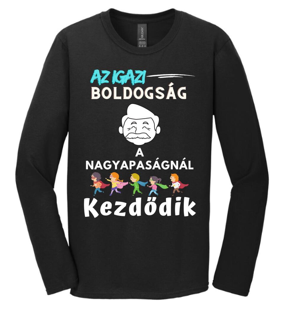 Igazi boldogság nagypapa2 póló