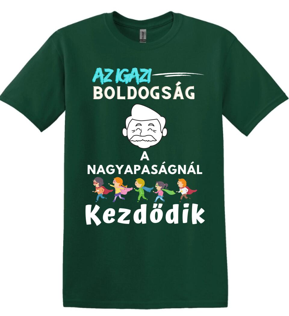 Igazi boldogság nagypapa2 póló