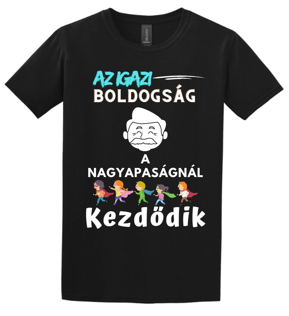 Igazi boldogság nagypapa2 póló