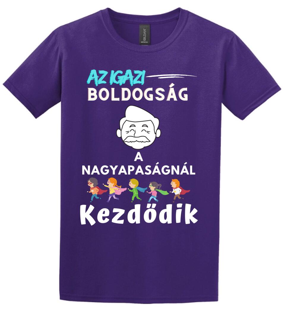 Igazi boldogság nagypapa2 póló