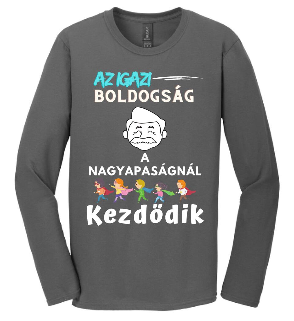 Igazi boldogság nagypapa2 póló