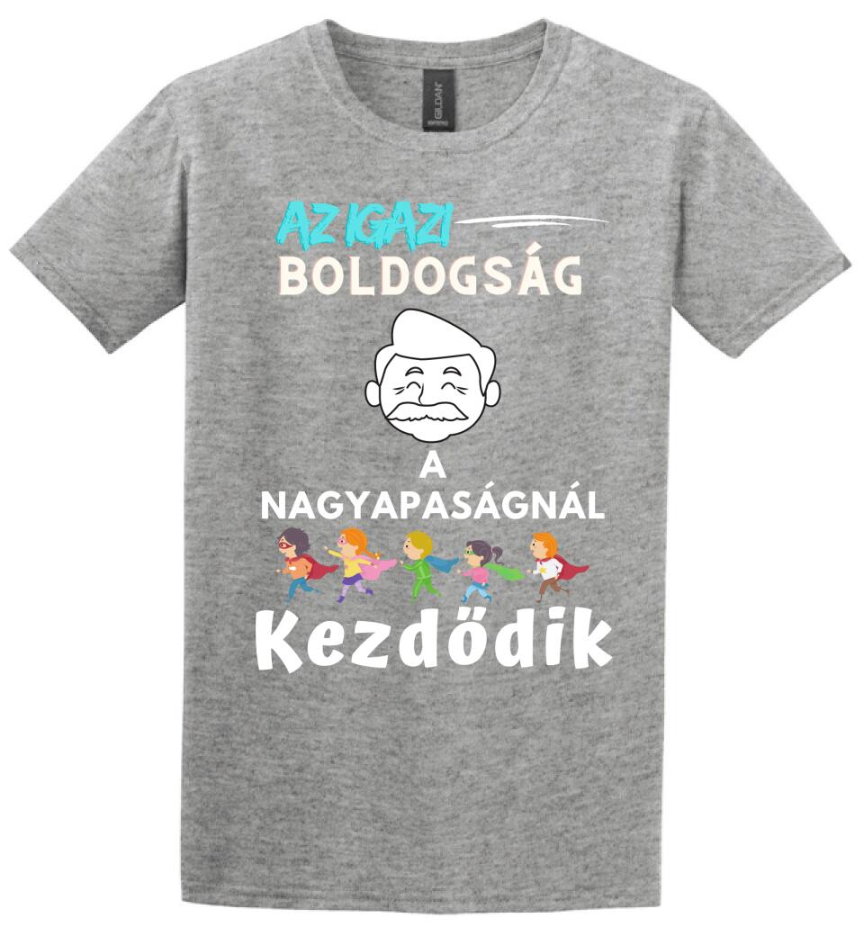 Igazi boldogság nagypapa2 póló