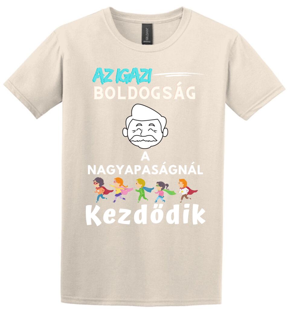 Igazi boldogság nagypapa2 póló