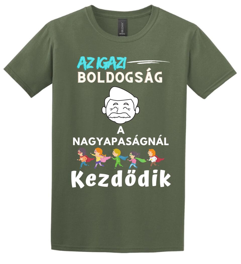 Igazi boldogság nagypapa2 póló