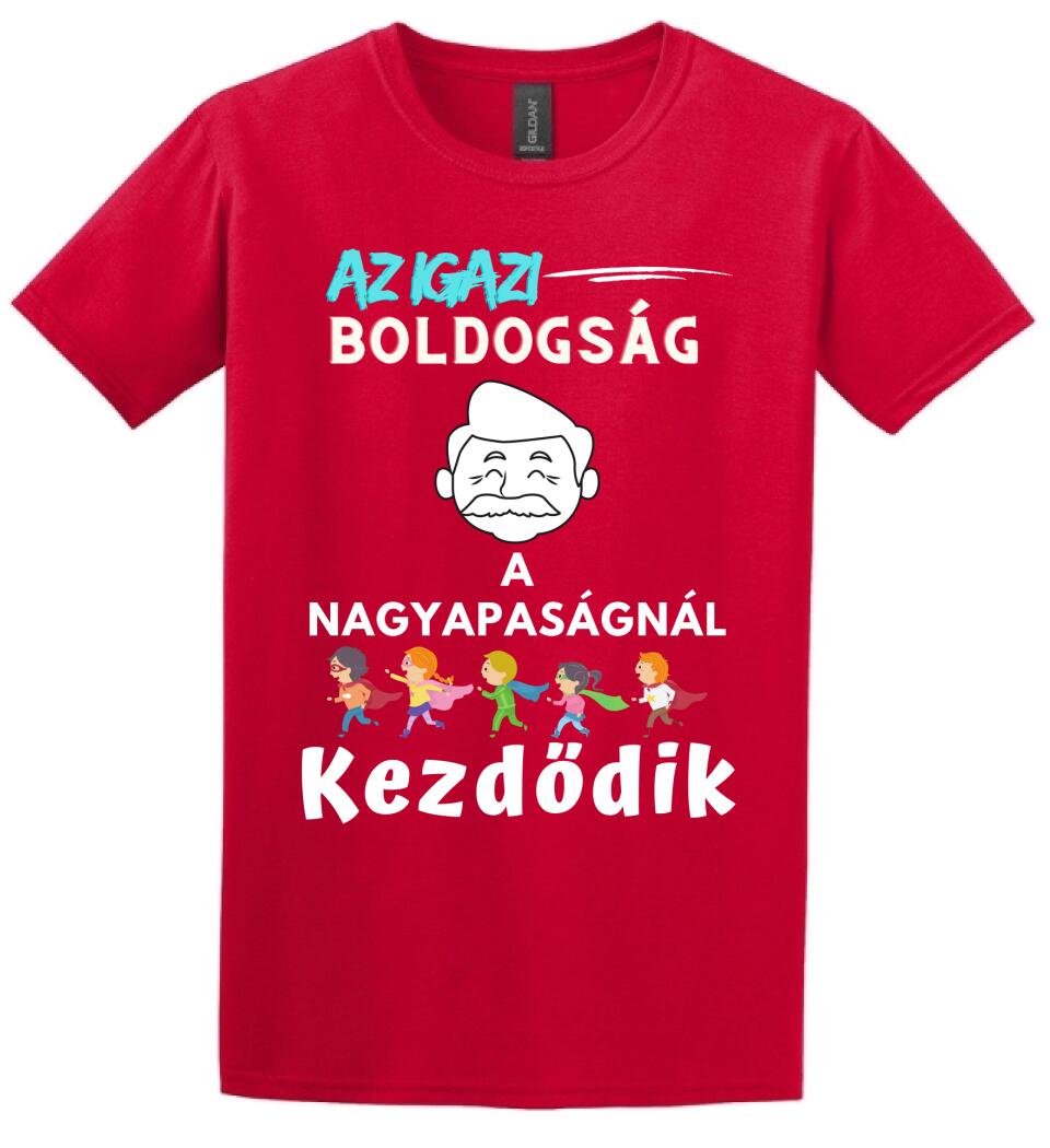 Igazi boldogság nagypapa2 póló